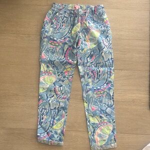 Lilly Pulitzer Blue and Pink Casual Paisley Bottoms